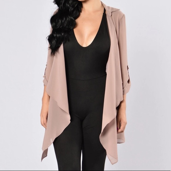 Fashion Nova Tops - Light As A Feather Jacket - Mocha